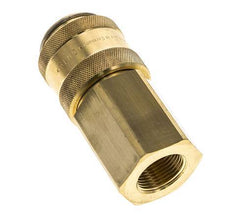 Brass DN 19 Air Coupling Socket G 3/4 inch Female Double Shut-Off