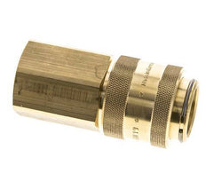 Brass DN 19 Air Coupling Socket G 1 inch Female Double Shut-Off