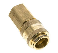 Brass DN 19 Air Coupling Socket G 1 inch Female Double Shut-Off