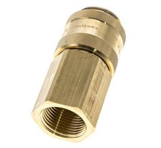 Brass DN 19 Air Coupling Socket G 1 inch Female Double Shut-Off