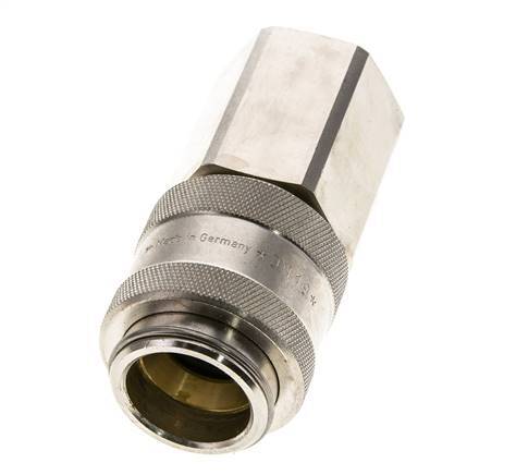 Nickel-plated Brass DN 19 Air Coupling Socket G 3/4 inch Female Double Shut-Off