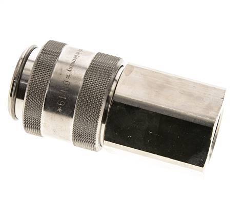 Nickel-plated Brass DN 19 Air Coupling Socket G 3/4 inch Female Double Shut-Off