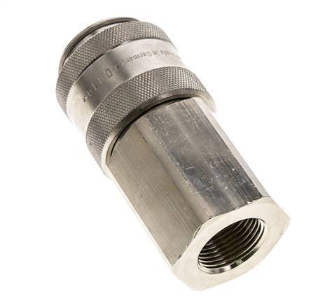 Nickel-plated Brass DN 19 Air Coupling Socket G 3/4 inch Female Double Shut-Off