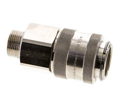 Nickel-plated Brass DN 19 Air Coupling Socket G 3/4 inch Male Double Shut-Off