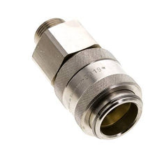 Nickel-plated Brass DN 19 Air Coupling Socket G 3/4 inch Male Double Shut-Off