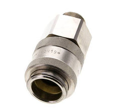 Nickel-plated Brass DN 19 Air Coupling Socket G 3/4 inch Male Double Shut-Off