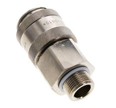 Nickel-plated Brass DN 19 Air Coupling Socket G 3/4 inch Male Double Shut-Off