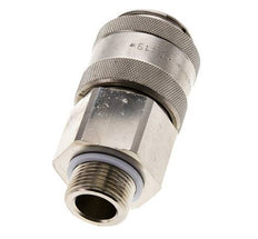 Nickel-plated Brass DN 19 Air Coupling Socket G 3/4 inch Male Double Shut-Off