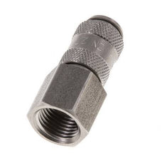 Stainless steel DN 2.7 (Micro) Air Coupling Socket G 1/8 inch Female Double Shut-Off