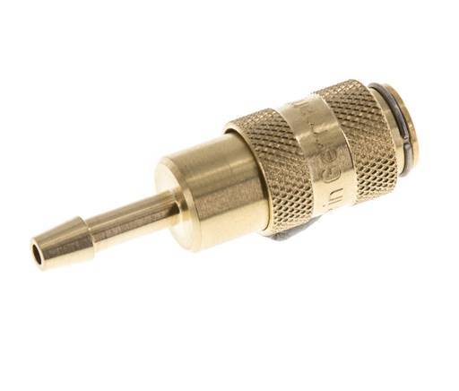Brass DN 2.7 (Micro) Air Coupling Socket 3 mm Hose Pillar