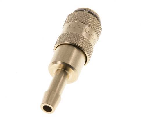 Brass DN 2.7 (Micro) Air Coupling Socket 4 mm Hose Pillar