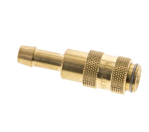 Messing DN 2.7 (Micro) Luchtkoppeling Snelkoppeling 5 mm Slangpilaar Double Shut-Off