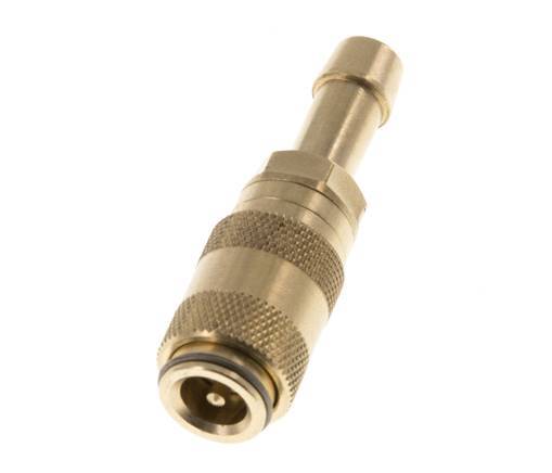 Brass DN 2.7 (Micro) Air Coupling Socket 5 mm Hose Pillar Double Shut-Off