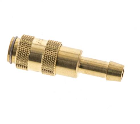 Messing DN 2.7 (Micro) Luchtkoppeling Snelkoppeling 5 mm Slangpilaar Double Shut-Off