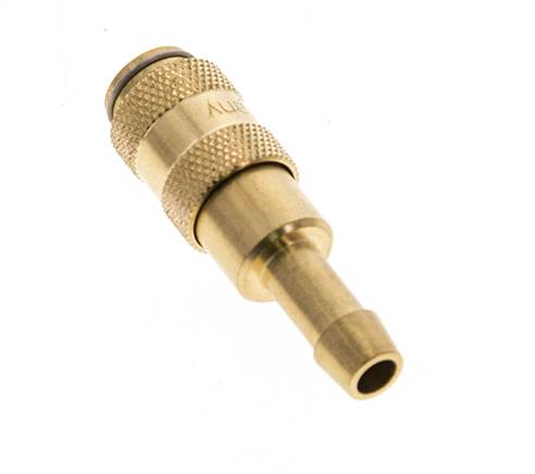 Messing DN 2.7 (Micro) Luchtkoppeling Snelkoppeling 5 mm Slangpilaar Double Shut-Off