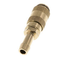 Brass DN 2.7 (Micro) Air Coupling Socket 5 mm Hose Pillar Double Shut-Off