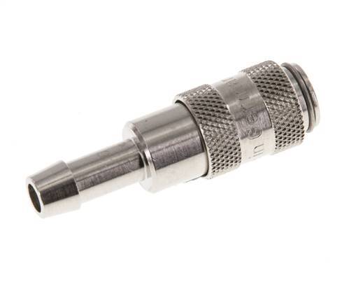 Nickel-plated Brass DN 2.7 (Micro) Air Coupling Socket 5 mm Hose Pillar