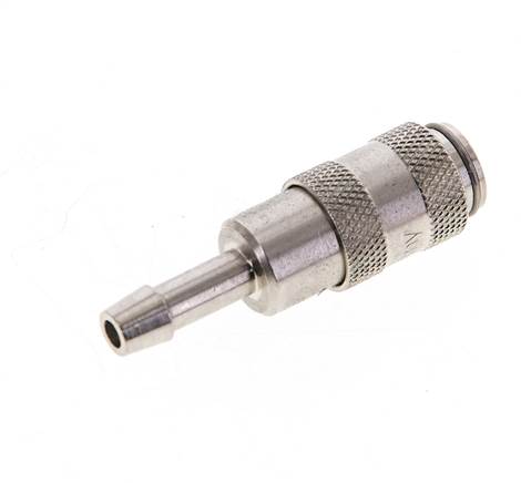 Vernikkeld Messing DN 2.7 (Micro) Luchtkoppeling Snelkoppeling 4 mm Slangpilaar Double Shut-Off