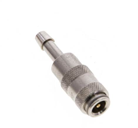 Vernikkeld Messing DN 2.7 (Micro) Luchtkoppeling Snelkoppeling 4 mm Slangpilaar Double Shut-Off