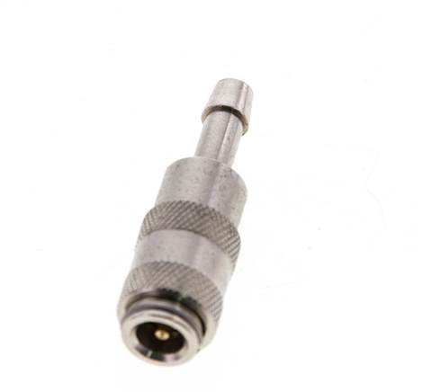 Vernikkeld Messing DN 2.7 (Micro) Luchtkoppeling Snelkoppeling 4 mm Slangpilaar Double Shut-Off