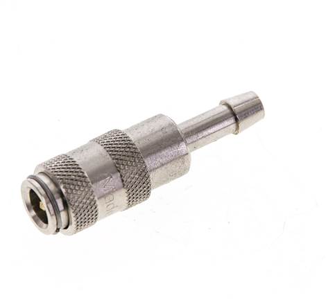 Vernikkeld Messing DN 2.7 (Micro) Luchtkoppeling Snelkoppeling 4 mm Slangpilaar Double Shut-Off