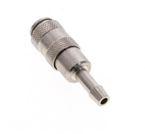 Vernikkeld Messing DN 2.7 (Micro) Luchtkoppeling Snelkoppeling 4 mm Slangpilaar Double Shut-Off
