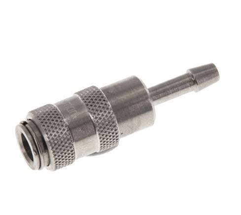 Stainless steel DN 2.7 (Micro) Air Coupling Socket 3 mm Hose Pillar