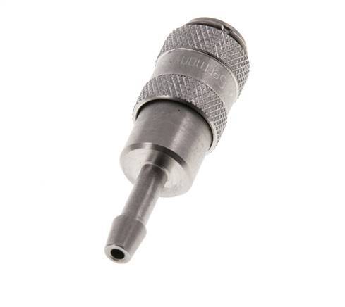 Stainless steel DN 2.7 (Micro) Air Coupling Socket 3 mm Hose Pillar