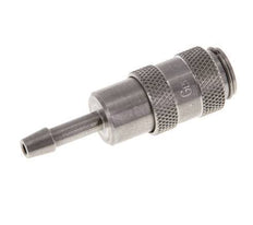 Stainless steel DN 2.7 (Micro) Air Coupling Socket 3 mm Hose Pillar Double Shut-Off