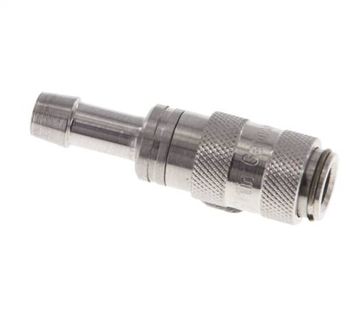 RVS 316L DN 2.7 (Micro) Luchtkoppeling Snelkoppeling 4 mm Slangpilaar