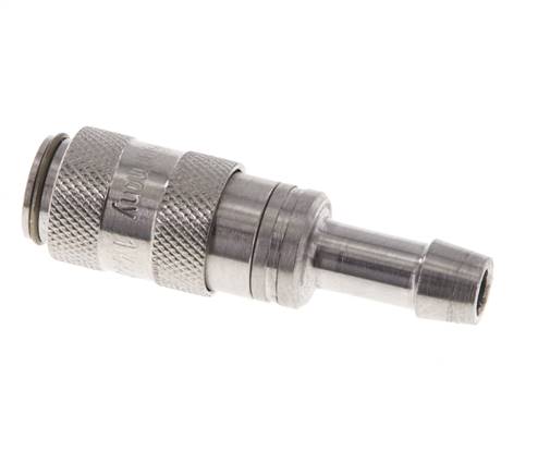 RVS 316L DN 2.7 (Micro) Luchtkoppeling Snelkoppeling 4 mm Slangpilaar Double Shut-Off