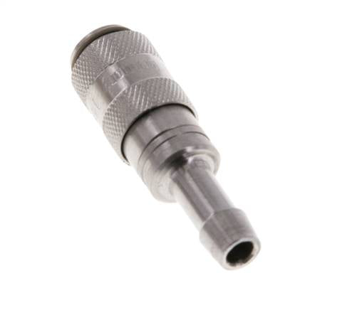 RVS 316L DN 2.7 (Micro) Luchtkoppeling Snelkoppeling 4 mm Slangpilaar