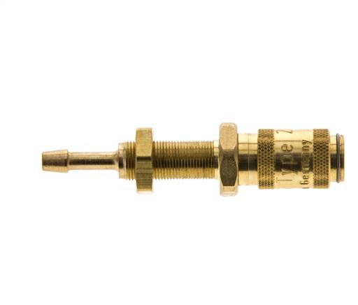 Messing DN 2.7 (Micro) Luchtkoppeling Snelkoppeling 3 mm Slangpilaar Schotkoppeling Double Shut-Off