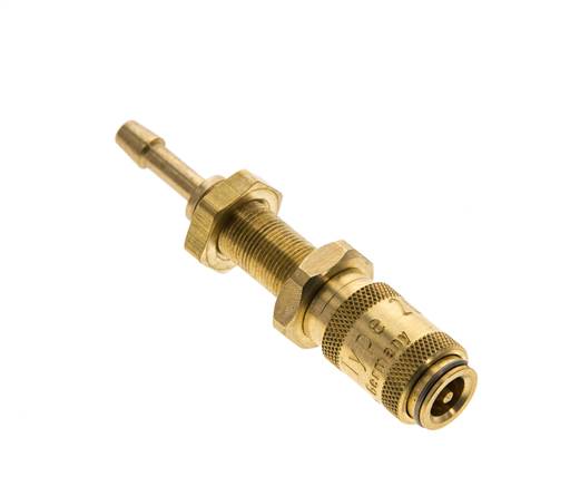 Messing DN 2.7 (Micro) Luchtkoppeling Snelkoppeling 3 mm Slangpilaar Schotkoppeling Double Shut-Off
