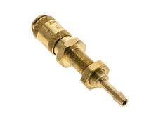 Messing DN 2.7 (Micro) Luchtkoppeling Snelkoppeling 3 mm Slangpilaar Schotkoppeling Double Shut-Off