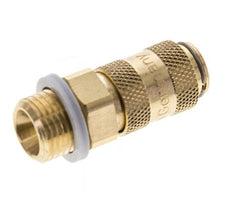 Messing DN 2.7 (Micro) Luchtkoppeling Snelkoppeling G 1/8 inch Buitendraad Double Shut-Off