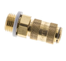 Messing DN 2.7 (Micro) Luchtkoppeling Snelkoppeling G 1/8 inch Buitendraad Double Shut-Off