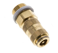 Messing DN 2.7 (Micro) Luchtkoppeling Snelkoppeling G 1/8 inch Buitendraad Double Shut-Off