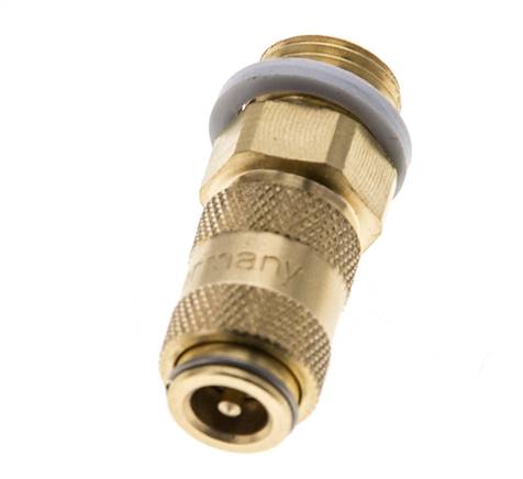 Messing DN 2.7 (Micro) Luchtkoppeling Snelkoppeling G 1/8 inch Buitendraad Double Shut-Off