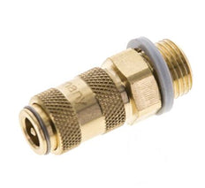 Messing DN 2.7 (Micro) Luchtkoppeling Snelkoppeling G 1/8 inch Buitendraad Double Shut-Off