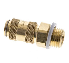 Messing DN 2.7 (Micro) Luchtkoppeling Snelkoppeling G 1/8 inch Buitendraad Double Shut-Off