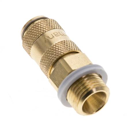 Messing DN 2.7 (Micro) Luchtkoppeling Snelkoppeling G 1/8 inch Buitendraad Double Shut-Off
