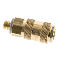 Messing DN 2.7 (Micro) Luchtkoppeling Snelkoppeling M5 Buitendraad Double Shut-Off