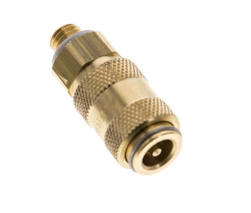 Messing DN 2.7 (Micro) Luchtkoppeling Snelkoppeling M5 Buitendraad Double Shut-Off
