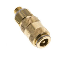 Messing DN 2.7 (Micro) Luchtkoppeling Snelkoppeling M5 Buitendraad Double Shut-Off