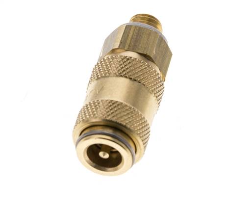 Messing DN 2.7 (Micro) Luchtkoppeling Snelkoppeling M5 Buitendraad Double Shut-Off