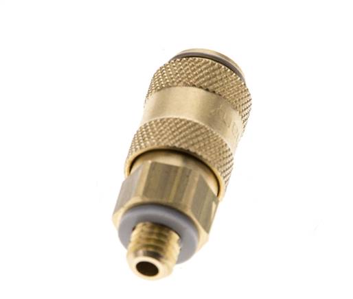 Messing DN 2.7 (Micro) Luchtkoppeling Snelkoppeling M5 Buitendraad Double Shut-Off