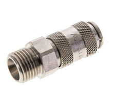 Vernikkeld Messing DN 2.7 (Micro) Luchtkoppeling Snelkoppeling G 1/8 inch Buitendraad Double Shut-Off