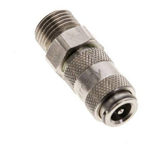 Vernikkeld Messing DN 2.7 (Micro) Luchtkoppeling Snelkoppeling G 1/8 inch Buitendraad Double Shut-Off