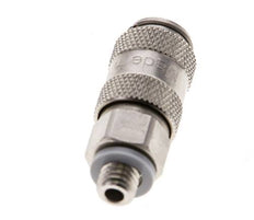 Vernikkeld Messing DN 2.7 (Micro) Luchtkoppeling Snelkoppeling M5 Buitendraad Double Shut-Off